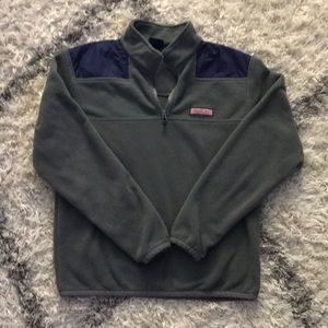 Fleece quarter zip pullover.